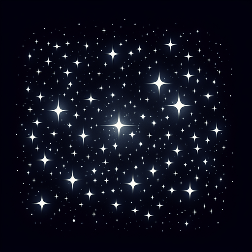 a wonderful but not very dense starfield.
Single Game Texture. In-Game asset. 2d. Blank background. High contrast. No shadows.