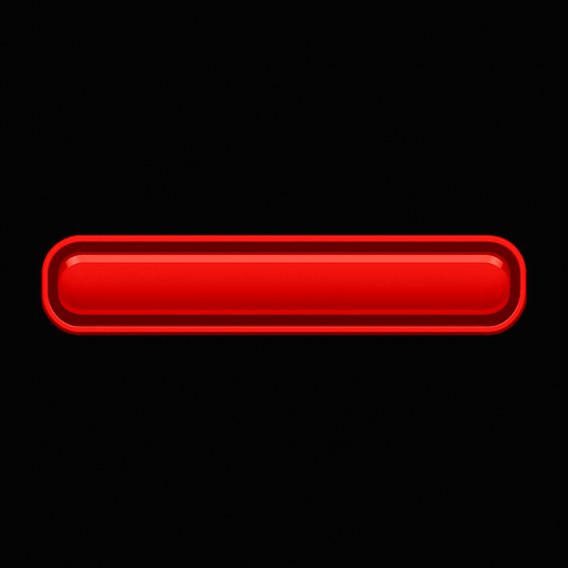 kenarlara sahip parlak kirmizi renke sahip yatay bir bar olustur.
In-Game asset.  2d.  High contrast.  No shadows