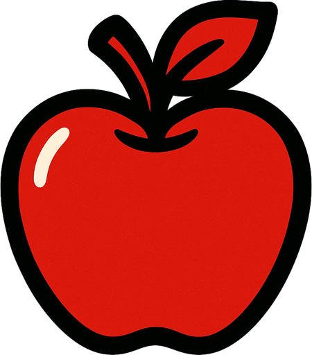 kırmızı elma logosu.
In-Game asset.  2d.  High contrast.  No shadows