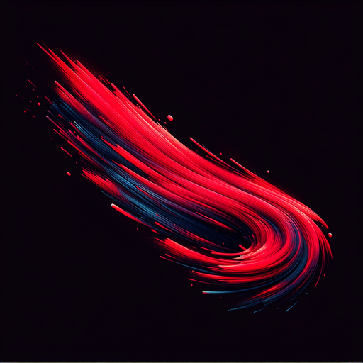 Long red paint smudge on black background.
Single Game Texture. In-Game asset. 2d. Blank background. High contrast. No shadows.