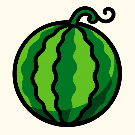 watermelon.
In-Game asset.  2d.  High contrast.  No shadows