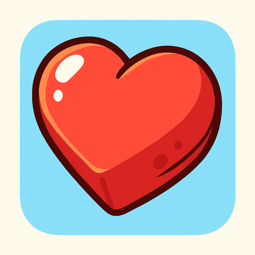 a delicious looking isometric heart icon drawn as a 2D illustration for a cute mobile game.
In-Game asset.  2d.  High contrast.  No shadows.
In-Game asset.  2d.  High contrast.  No shadows