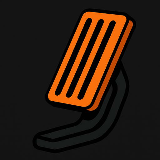 Gaz pedalı.
In-Game asset.  2d.  High contrast.  No shadows