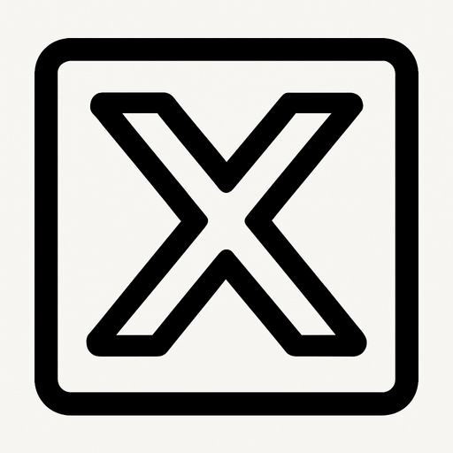 X IN A WHITE SQUARE.
In-Game asset.  2d.  High contrast.  No shadows