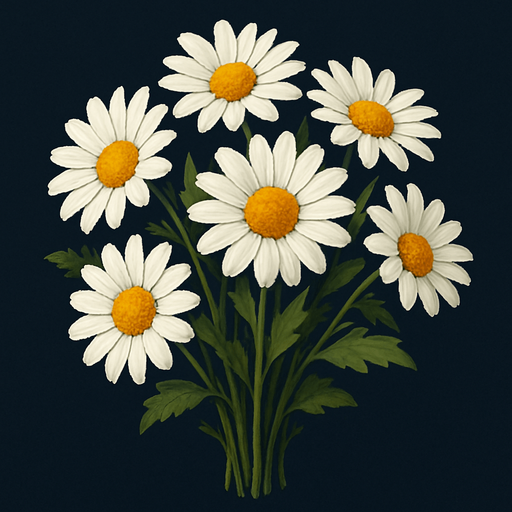 Daisy Bouquet Realistic.
In-Game asset.  2d.  High contrast.  No shadows