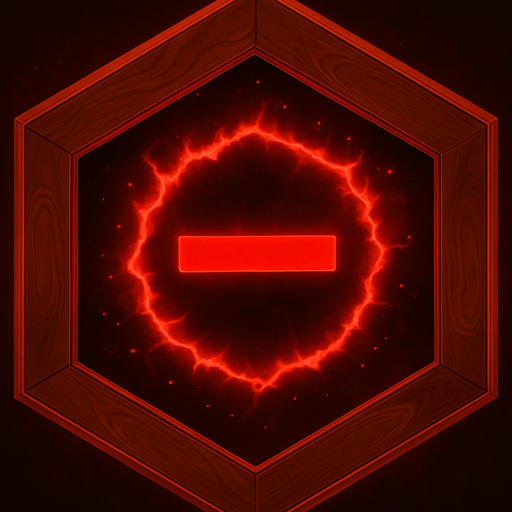 A frame that symbolizes that the element inside is penalized, unboosted, has a minus to its effect. It should be shown in the frame, not inside! With some VFX effect