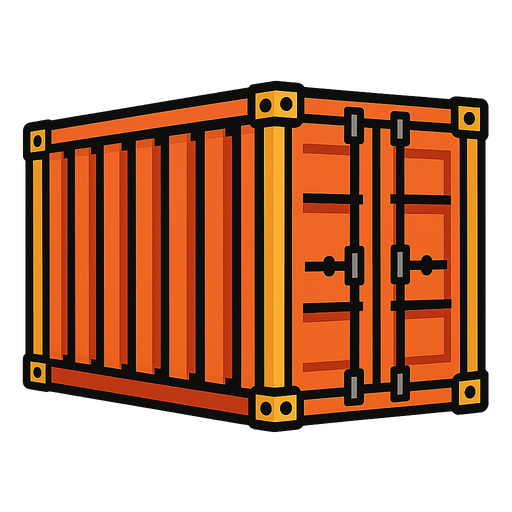 cargoContainer.
In-Game asset.  2d.  High contrast.  No shadows