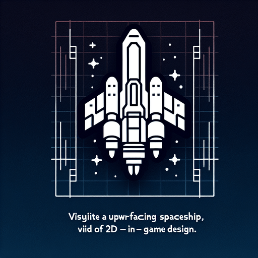 space ship facing up.
Single Game Texture.  In-Game asset.  2d.  Blank background.  High contrast.  No shadows
