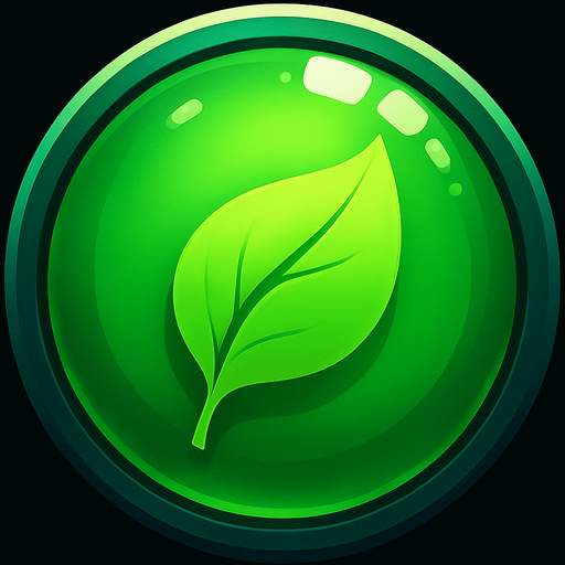 Yeşil top içerisinde yaprak