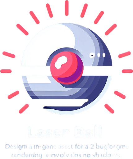 Bubble shooter laser ball powerup.
Single Game Texture. In-Game asset. 2d. Blank background. High contrast. No shadows.