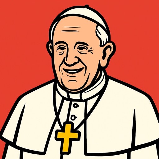 Pope Francis.
In-Game asset.  2d.  High contrast.  No shadows