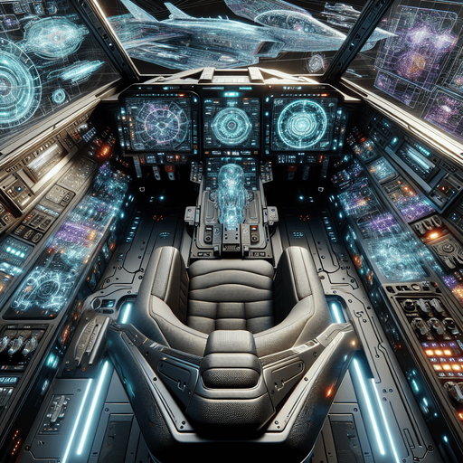 a futuristic space fighter cockpit.