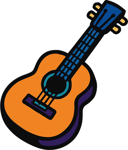Guitar.
In-Game asset.  2d.  High contrast.  No shadows