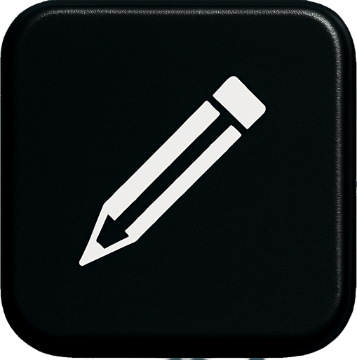 White thin pencil in 45 degrees instead of arrow.