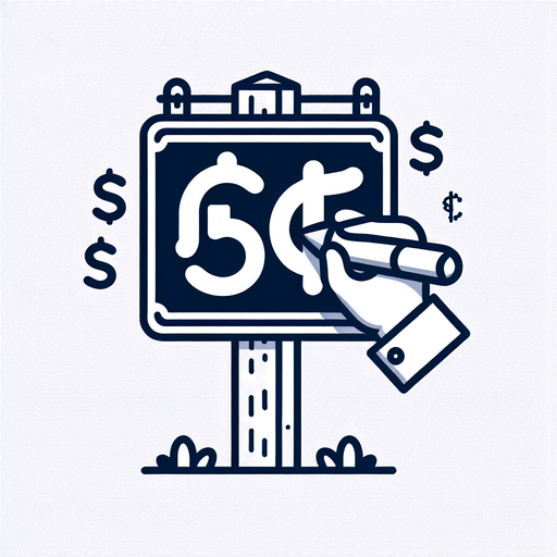 write 50$ on a sign.
no shadow, 2D