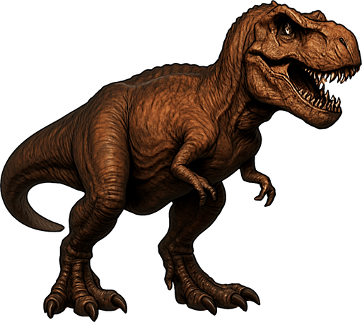 gerçekçi bir dinazor.
In-Game asset.  2d.  High contrast.  No shadows
