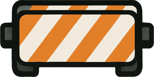 a top down obstacle for car driving game.
In-Game asset.  2d.  High contrast.  No shadows