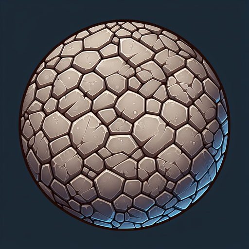 A Topdown Stone Ground.
Single Game Texture.  In-Game asset.  2d.  Blank background.  High contrast.  No shadows