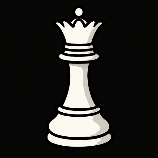 White Queen Chess.
In-Game asset.  2d.  High contrast.  No shadows