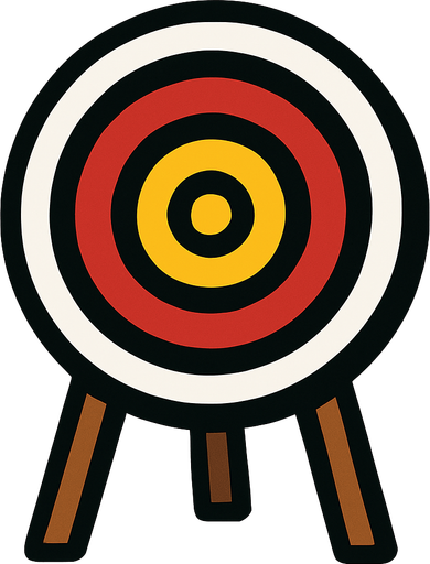 hedef tahtası.
In-Game asset.  2d.  High contrast.  No shadows