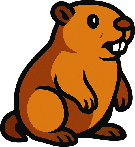 Marmot.
In-Game asset.  2d.  High contrast.  No shadows