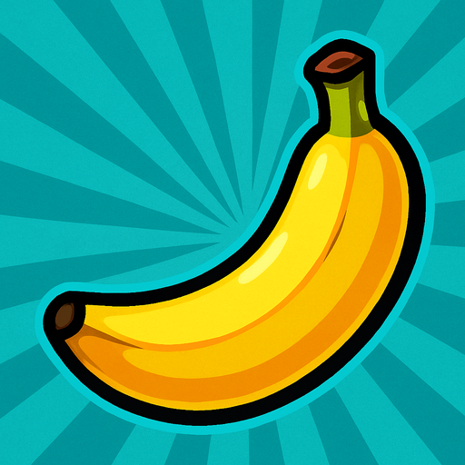 banana.
In-Game asset.  2d.  High contrast.  No shadows