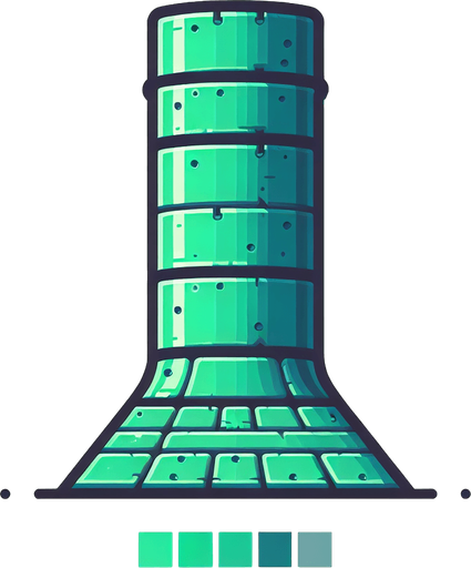 A single 
Green colour big pipes looking straight.
Single Game Texture. In-Game asset. 2d. Blank background. High contrast. No shadows.