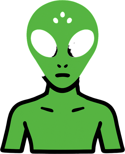 allien.
In-Game asset.  2d.  High contrast.  No shadows