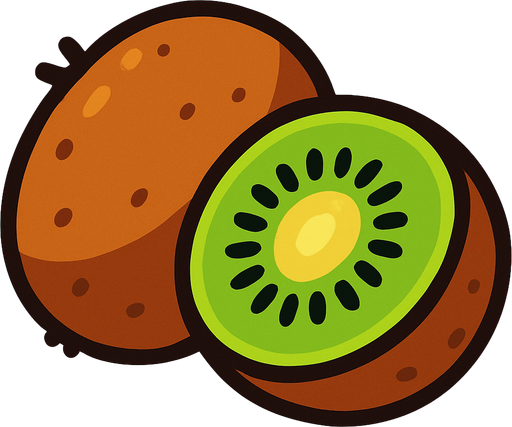 Kiwi.
In-Game asset.  2d.  High contrast.  No shadows