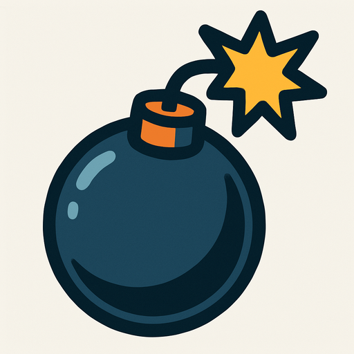 Bomb.
In-Game asset.  2d.  High contrast.  No shadows