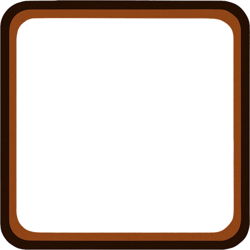 kahverengi kare.
In-Game asset.  2d.  High contrast.  No shadows