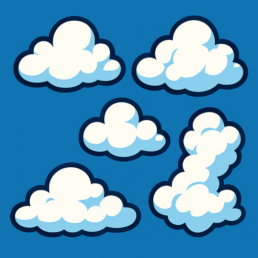 make clouds.
In-Game asset.  High contrast.  No shadows