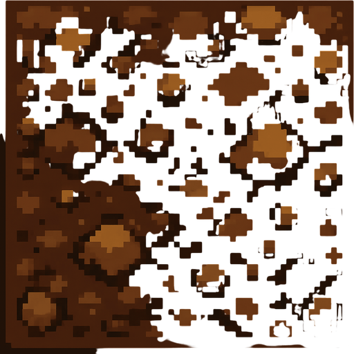 square soil texture.
In-Game asset.  2d.  High contrast.  No shadows. pixel