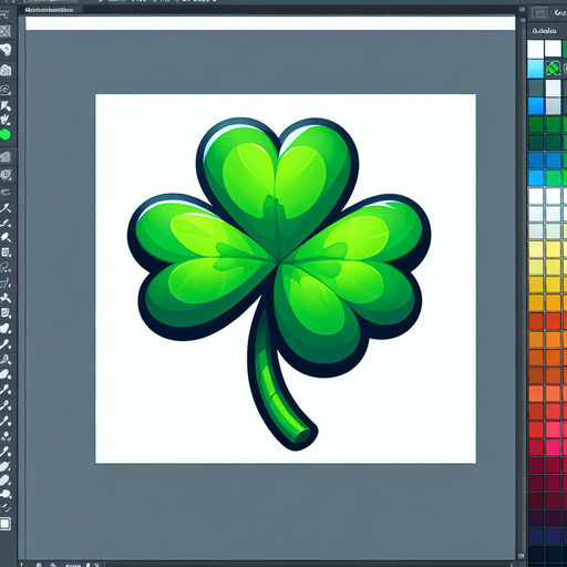 One Clover.
Single Game Texture.  In-Game asset.  2d.  Blank background.  High contrast.  No shadows