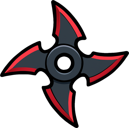 Survivor.io style 2D shuriken made by HABBY PTE. LTD..
In-Game asset.  2d.  High contrast.  No shadows