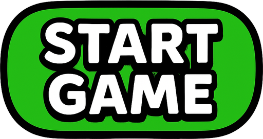 Start game button.
In-Game asset.  2d.  High contrast.  No shadows