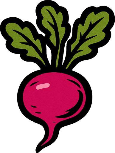 Radis.
In-Game asset.  2d.  High contrast.  No shadows