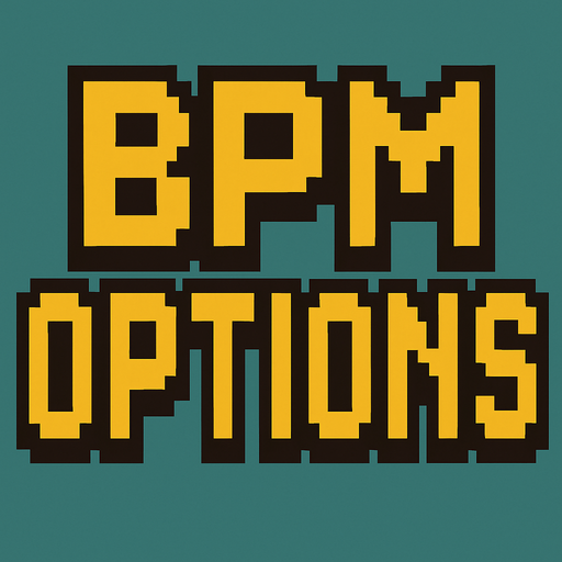 Change writing to the ''BPM OPTIONS'' pixel art