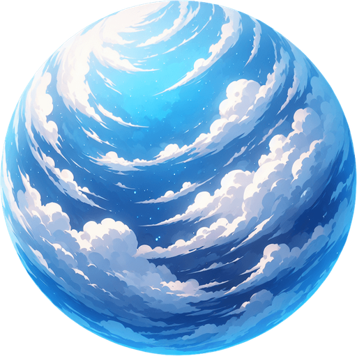 Agrega una esfera que dentro contenga un cielo.
Single Game Texture.  In-Game asset.  2d.  Blank background.  High contrast.  No shadows