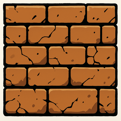 Wall.
In-Game asset.  2d.  High contrast.  No shadows