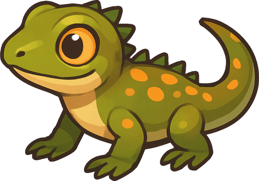 Little lizard.
In-Game asset.  No shadows