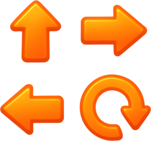 Orange arrow pack assets. Blur. HD color.
Single Game Texture. In-Game asset. 2d. Blank background. High contrast. No shadows.