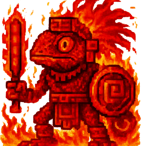 Agregale efectos de fuego y hazlo en un fondo de alto contraste. y ponlo mas rojo, fondo de un solo color blanco