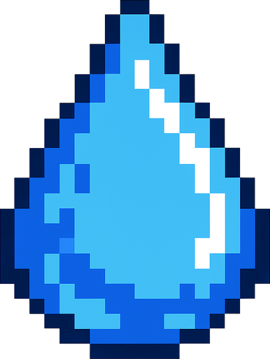 water pixel.
In-Game asset.  2d.  High contrast.  No shadows