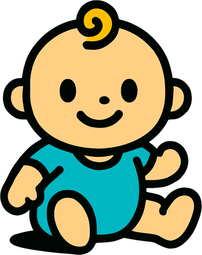 baby.
In-Game asset.  2d.  High contrast.  No shadows