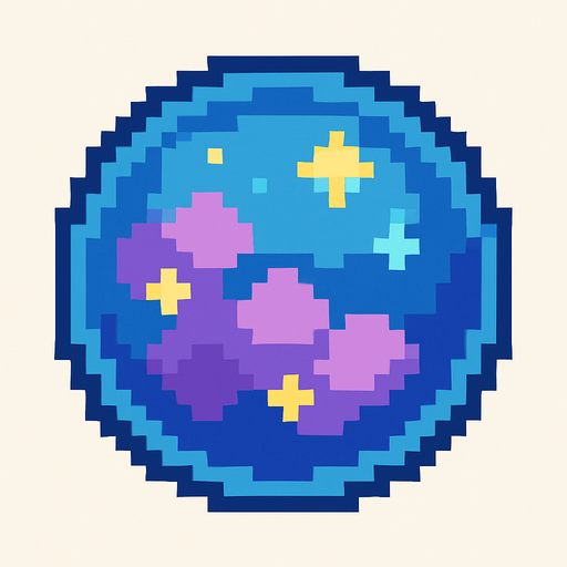 dream orb 2d pixel art.
In-Game asset.  2d.  High contrast.  No shadows