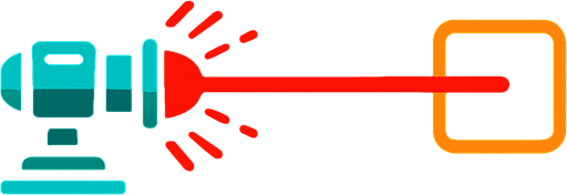 Heat laser 2d game.
In-Game asset.  2d.  High contrast.  No shadows