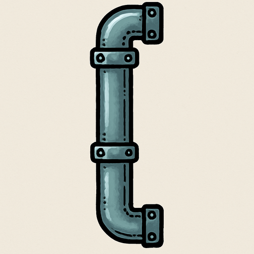 vertical long pipe.
In-Game asset.  2d.  High contrast.  No shadows