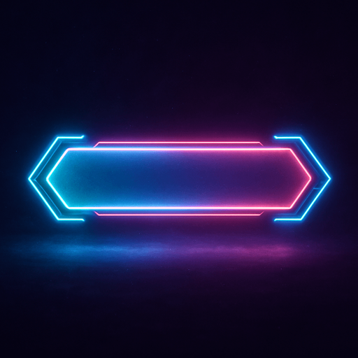 Neon cyberpunk blank empty videogame meter hologram glowing