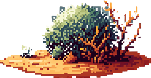 desert bush.
video game sprite